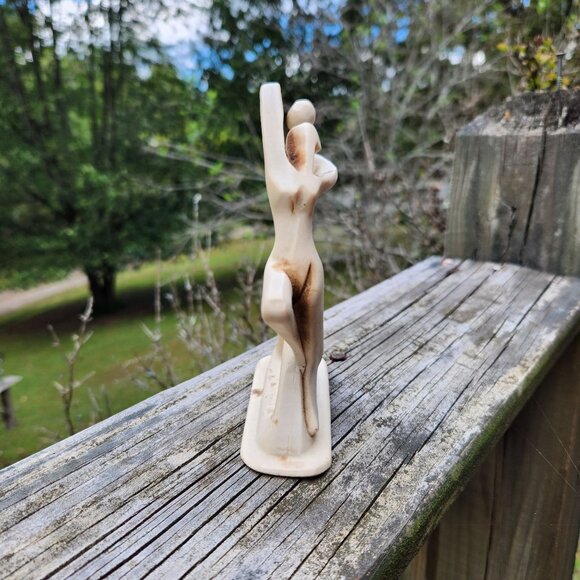 Abstract Dancing Couple Resin Sculpture Signed Jart Brutalist Modernist Style 7 - Picture 6 of 10